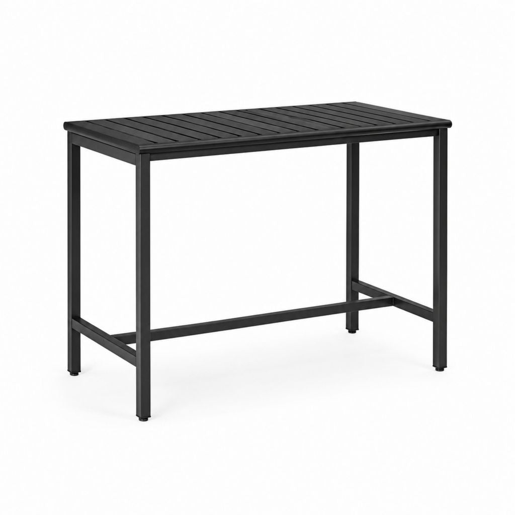Gartentisch Schwarz Aluminium Rechteckig 120 x 70 x 75 cm
