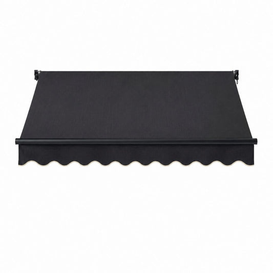 Ausfahrbare Markise Schwarz Polyester rechteckig 300 x 250 cm