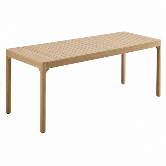 Gartentisch aus massivem Teakholz natur rechteckig 200 x 100 x 75 cm