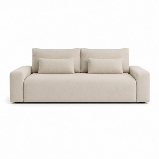 2-Sitzer Sofa Beige Polyester Rechteckig 200 x 95 x 85 cm