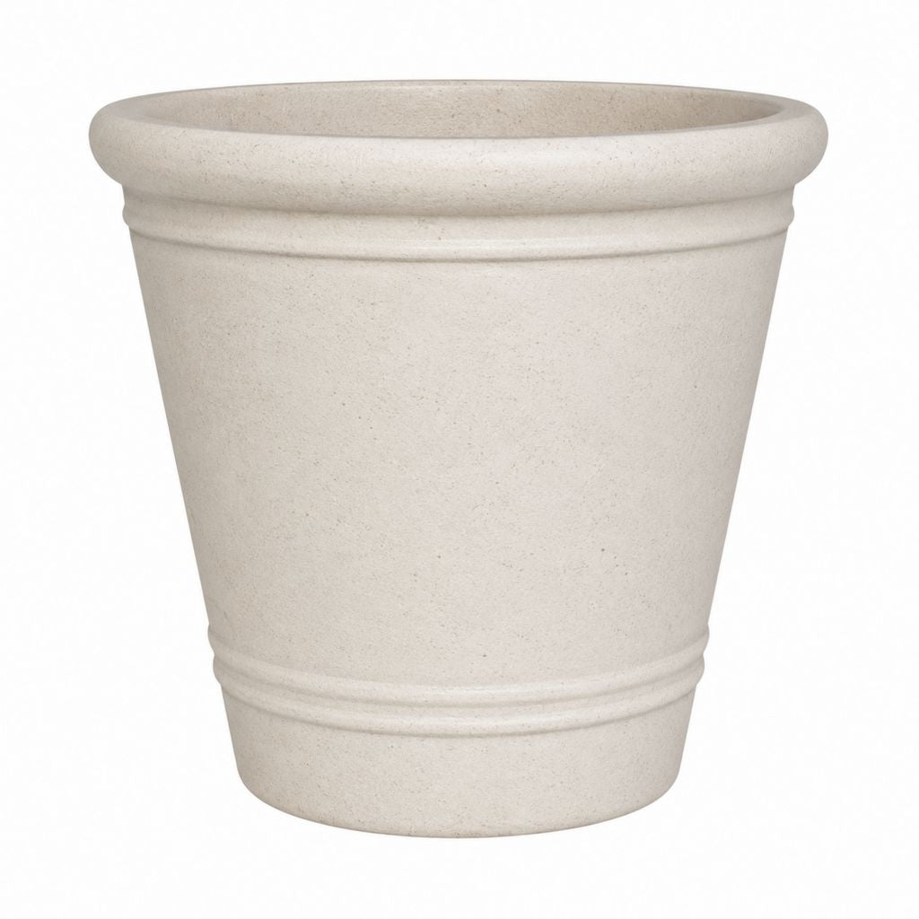 Blumentopf Pflanzkübel Beige aus Polypropylen konisch rund Ø 40 cm Höhe 36 cm