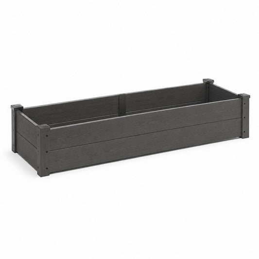 Hochbeet aus WPC Anthrazit rechteckig 120 x 60 x 30 cm