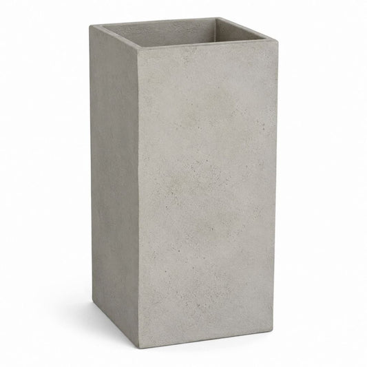 Pflanzkübel Grau aus Beton quadratisch 30 x 30 x 70 cm